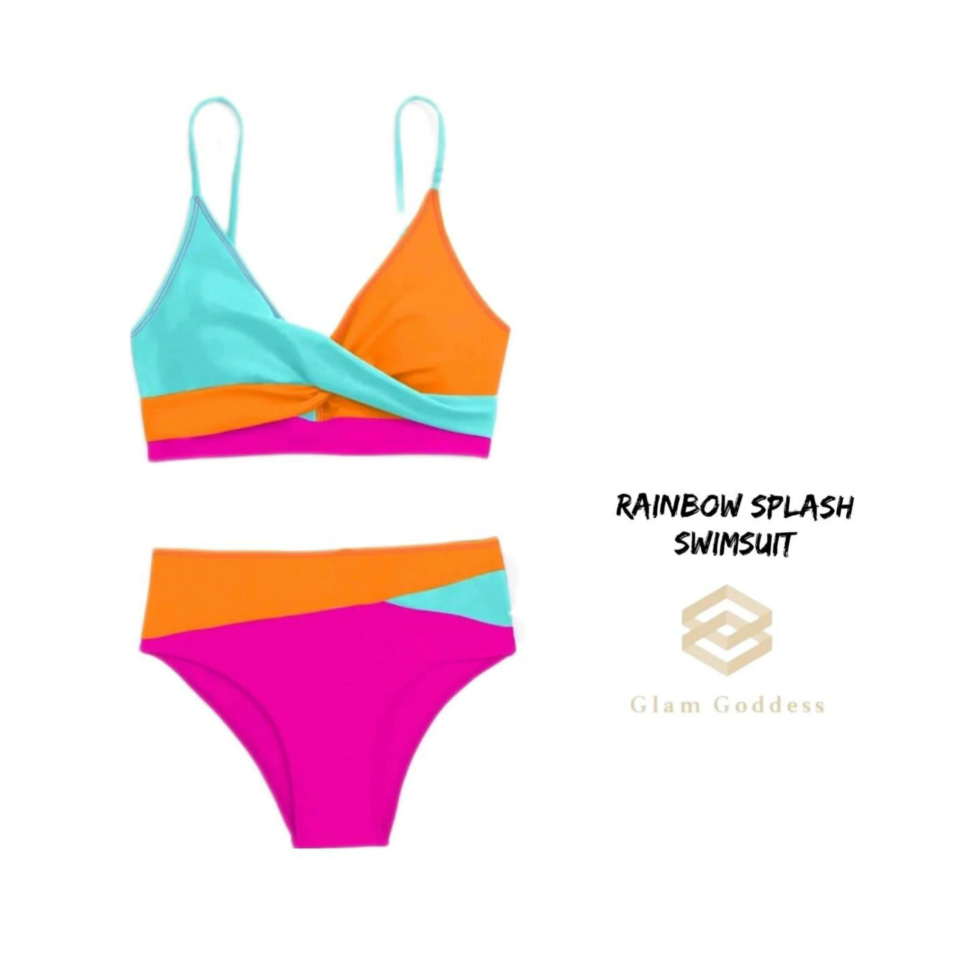 Women's Crossover Wrap High-Waisted Bikini Set view 10