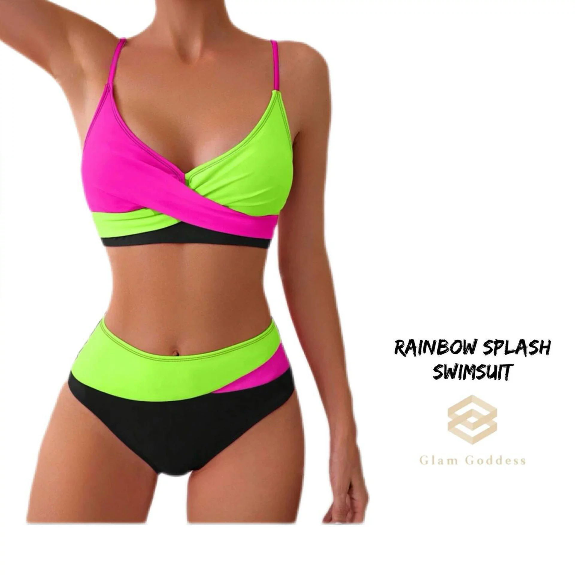 Women's Crossover Wrap High-Waisted Bikini Set view 4