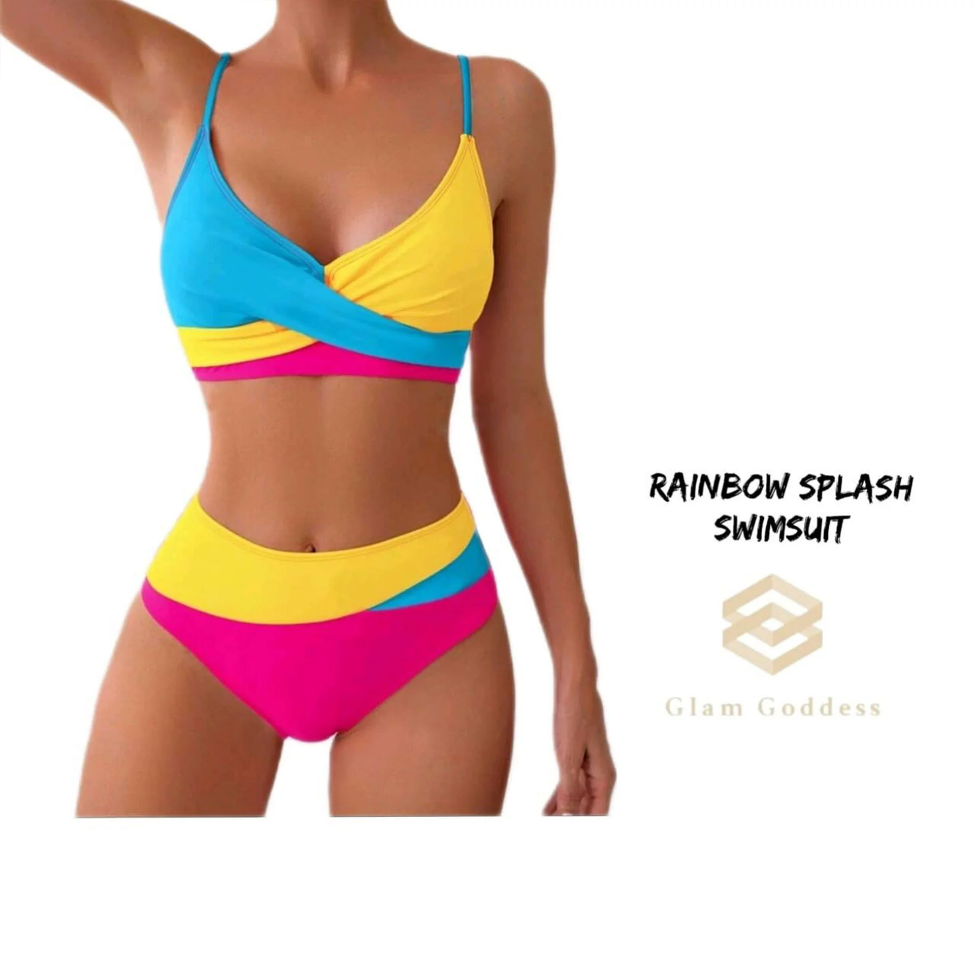 Women's Crossover Wrap High-Waisted Bikini Set view 8