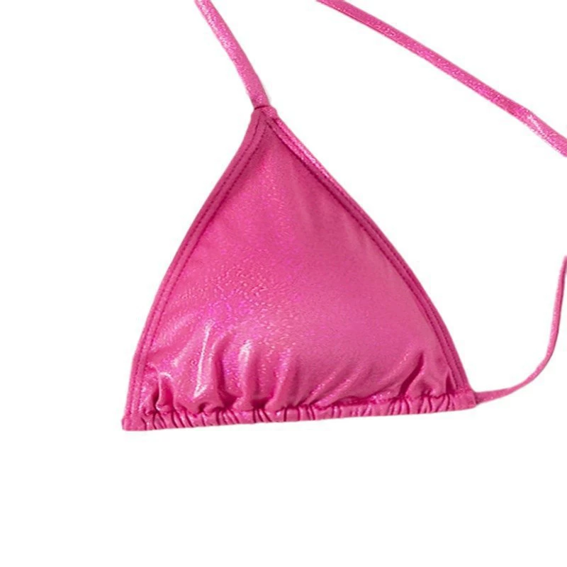 Women's Halter Triangle Tie-Side Bikini Set view 5