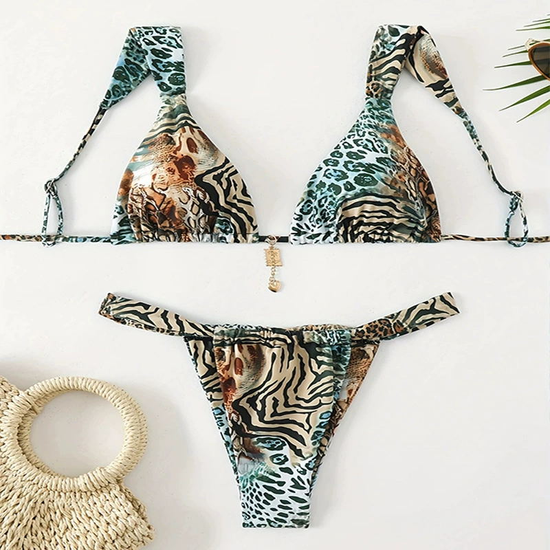 Women's Adjustable Tie Triangle Bikini Set view 3
