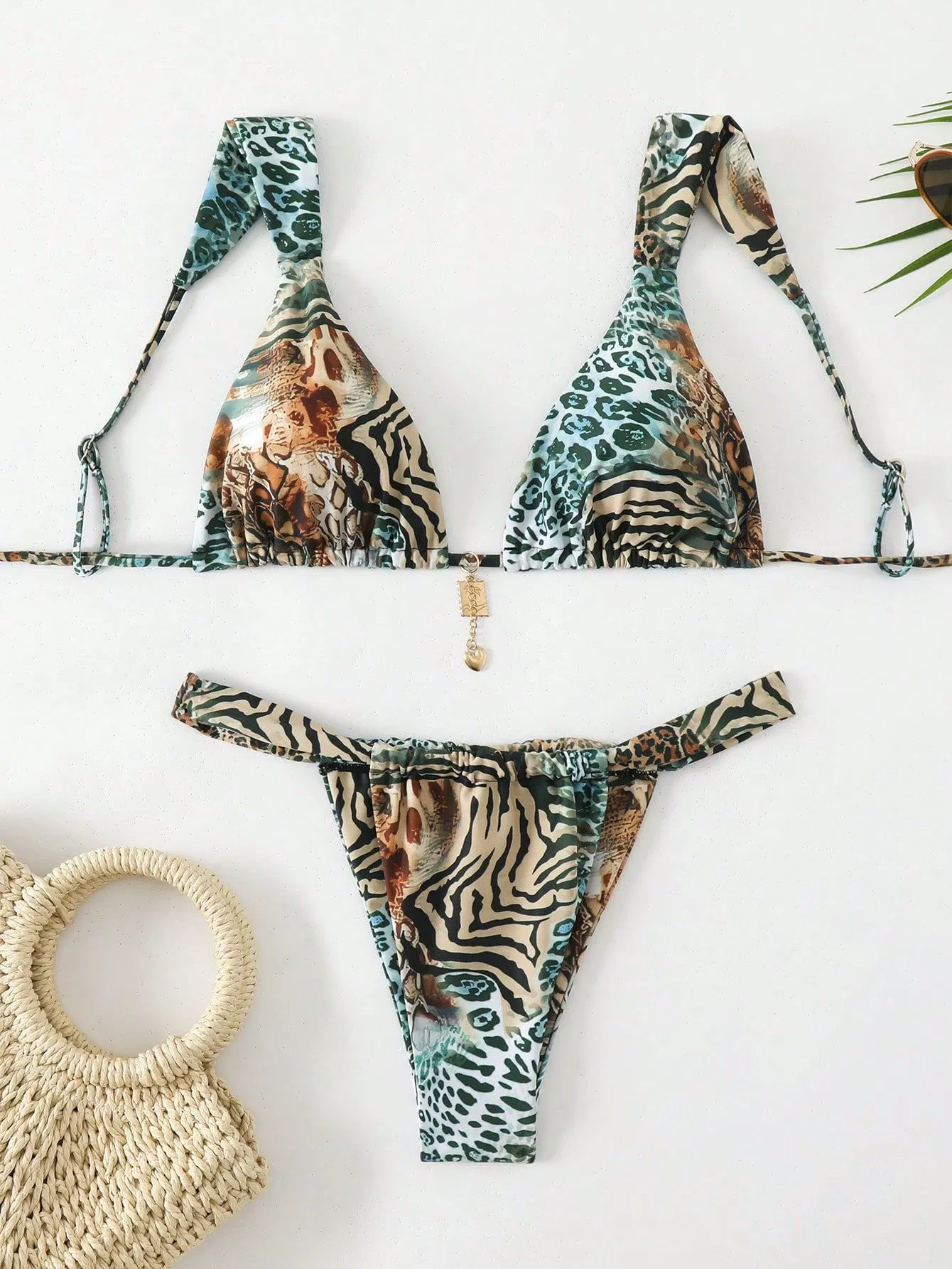 Women's Adjustable Tie Triangle Bikini Set view 6