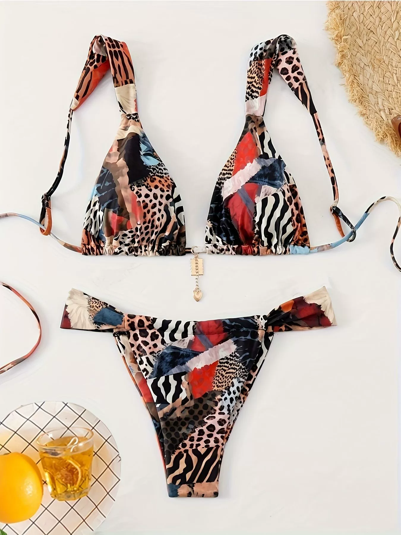 Women's Adjustable Tie Triangle Bikini Set view 8