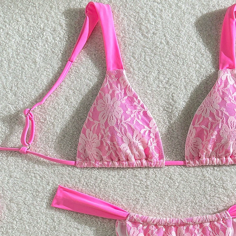 Women's Tie-Back Triangle Bikini Two-Piece Set view 3