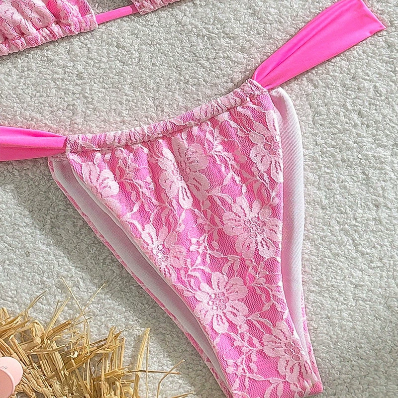 Women's Tie-Back Triangle Bikini Two-Piece Set view 4