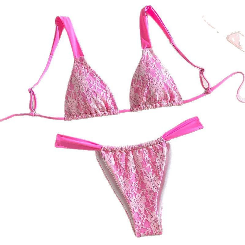 Women's Tie-Back Triangle Bikini Two-Piece Set view 5