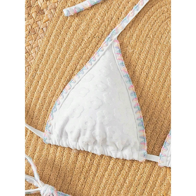 Women’s Halter Triangle Tie Side Bikini Set
