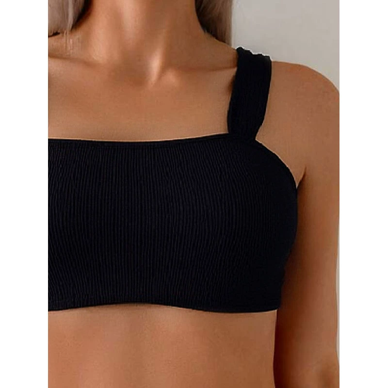 Women’s Square Neck Adjustable Strap Two Piece Bikini Set
