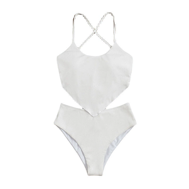 Women's Scoop Neck Tie Back High Cut Bikini Set view 5
