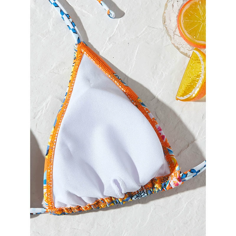 Women's Tie-Side Triangle Bikini Two-Piece Set view 3