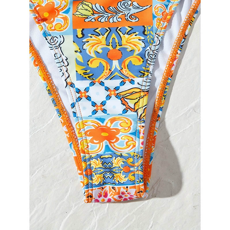 Women's Tie-Side Triangle Bikini Two-Piece Set view 4