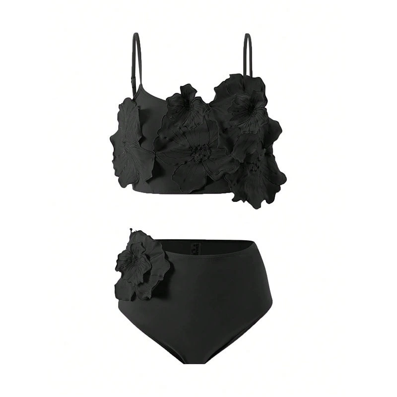 Women's 3D Applique Cami Two Piece Swimsuit Set view 9