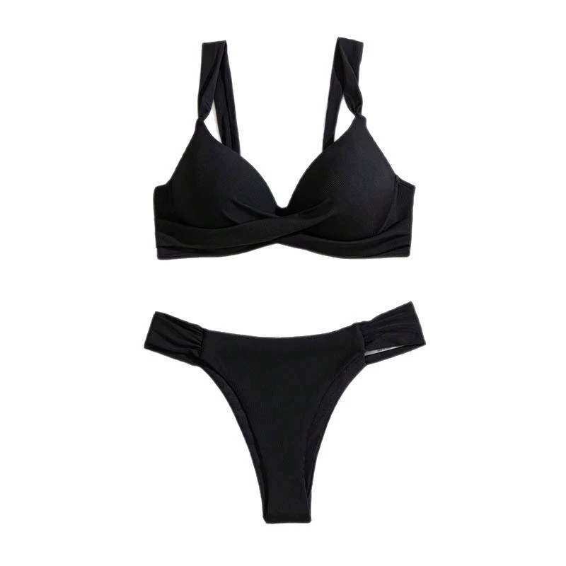 Twist Front Push-Up Bikini Set with Wide Straps view 5