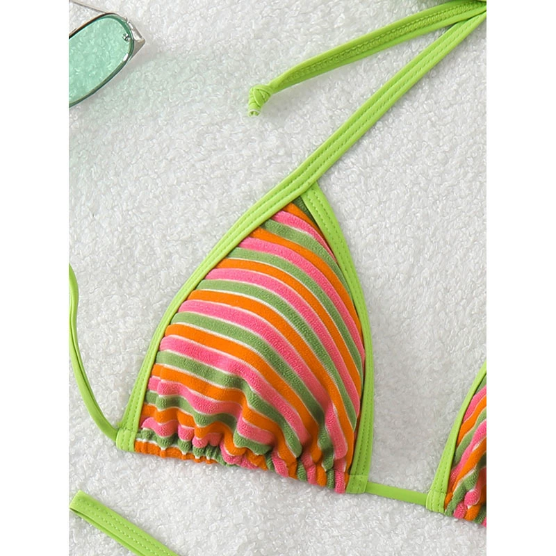Halter Triangle Bikini Set with Side Ties view 3