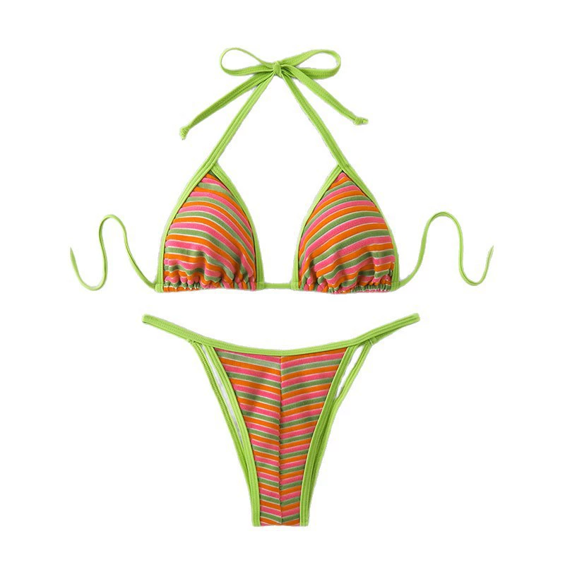 Halter Triangle Bikini Set with Side Ties view 5