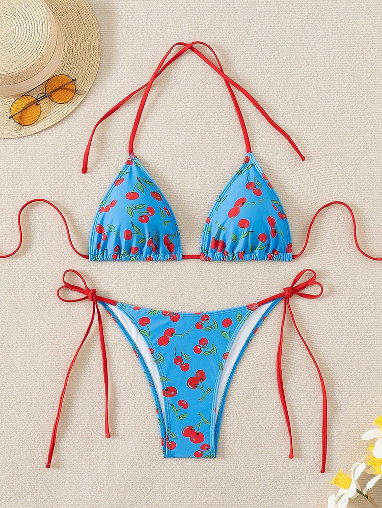 Dark blue base red cherry