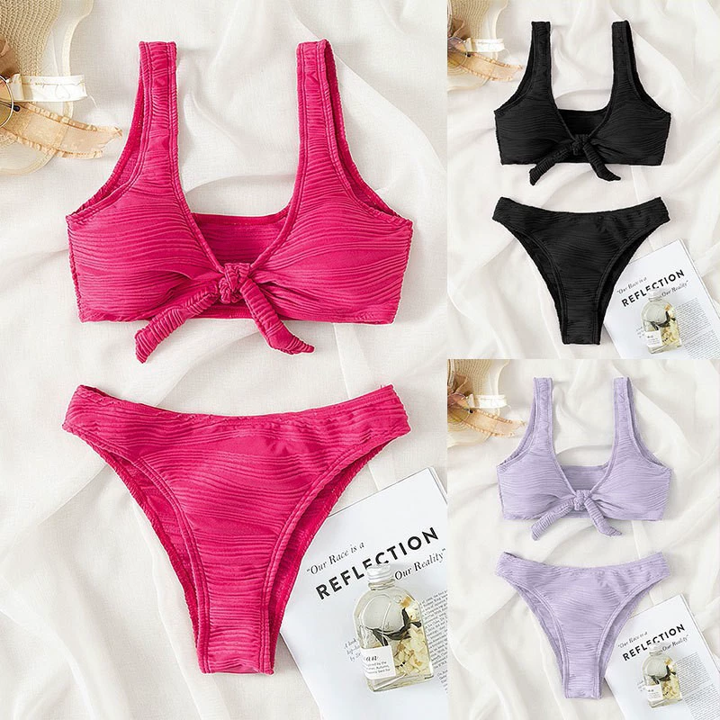 Women’s Tie-Front Wide Strap Bikini Set