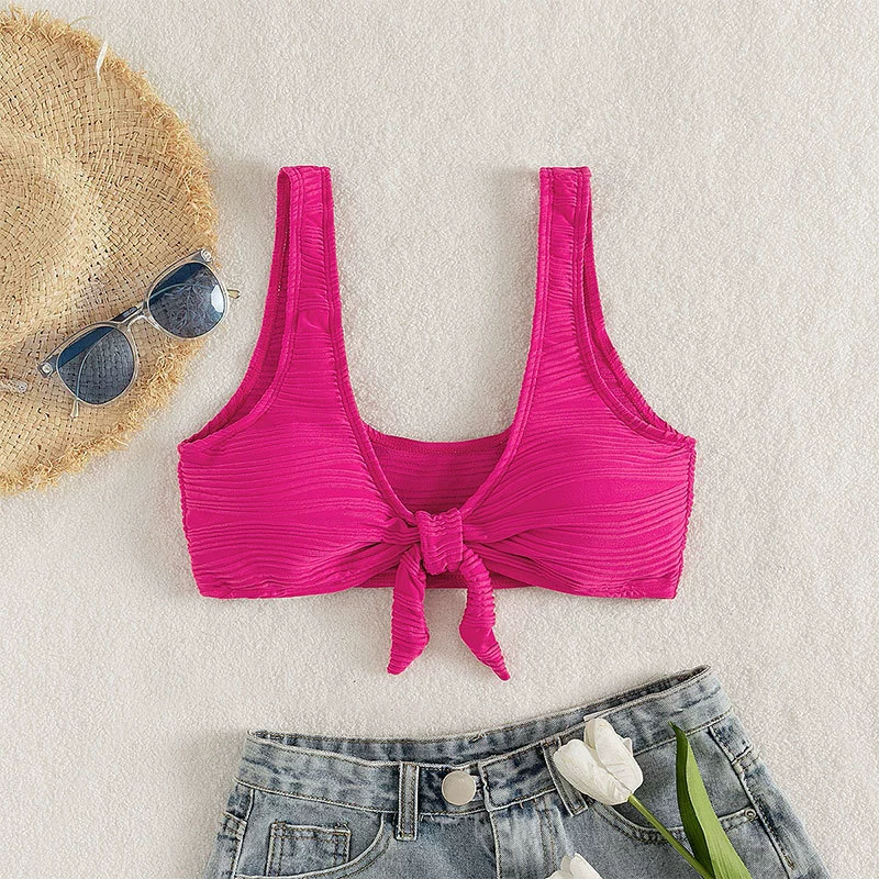 Women's Tie-Front Wide Strap Bikini Set view 6