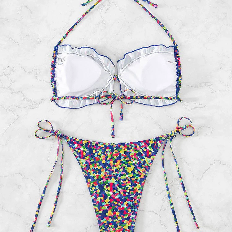 Bandeau Bikini Set with Tie-Side Bottoms view 4