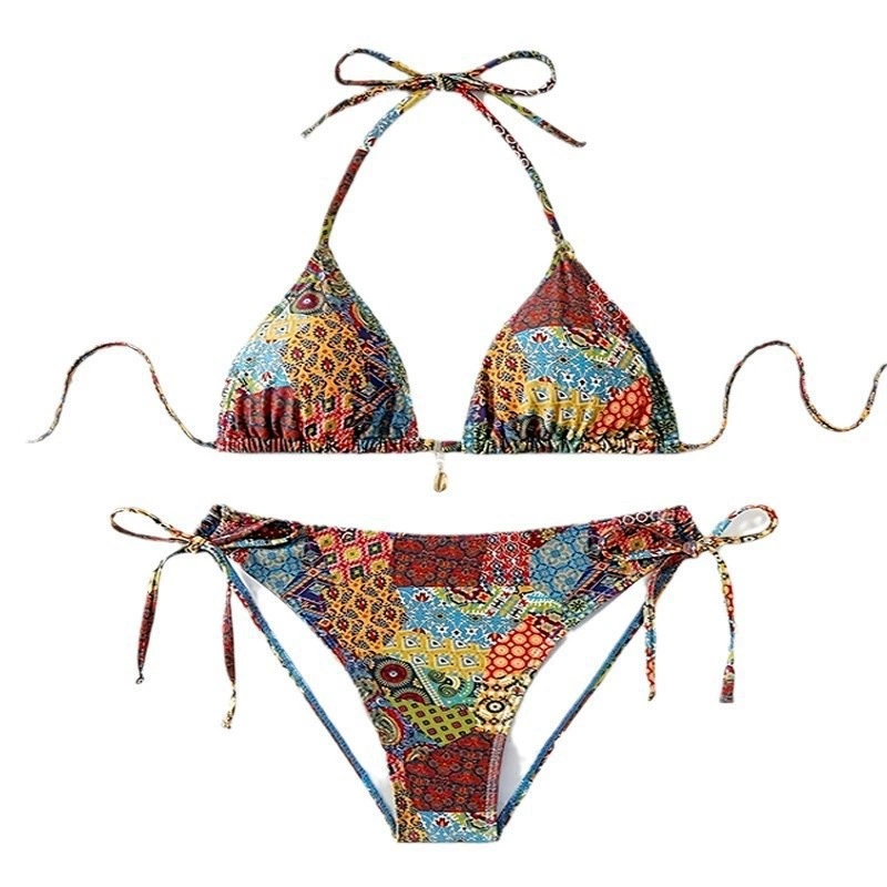 Halter Neck Bikini Set with Side Tie Bottoms view 5