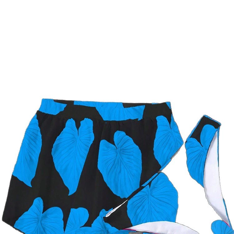Halter Neck Triangle Bikini with Skirted Bottom view 5