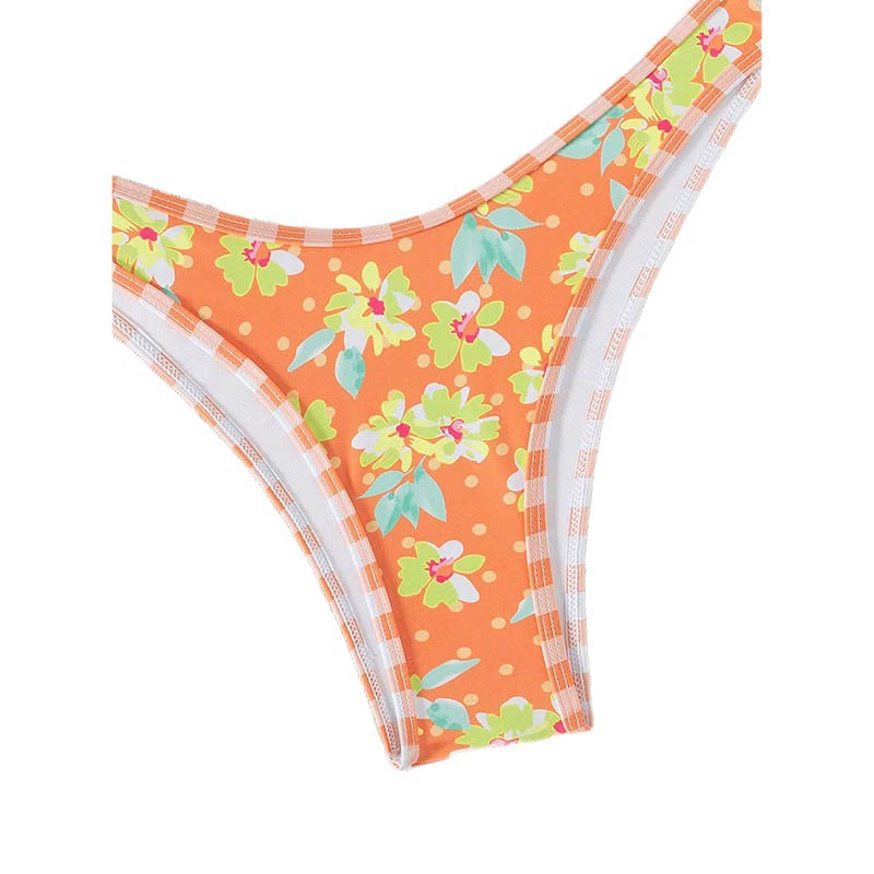 Women's Two-Piece Triangle Halter Bikini Set with High-Cut Bottom view 5