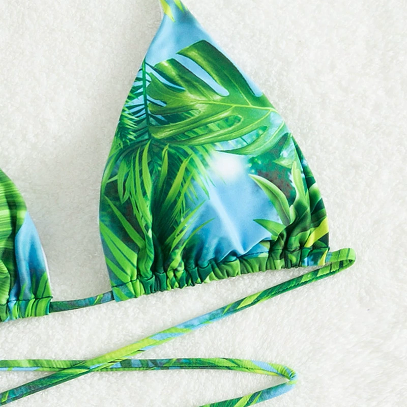 Halter Triangle Bikini Set with Side Tie Bottoms view 4