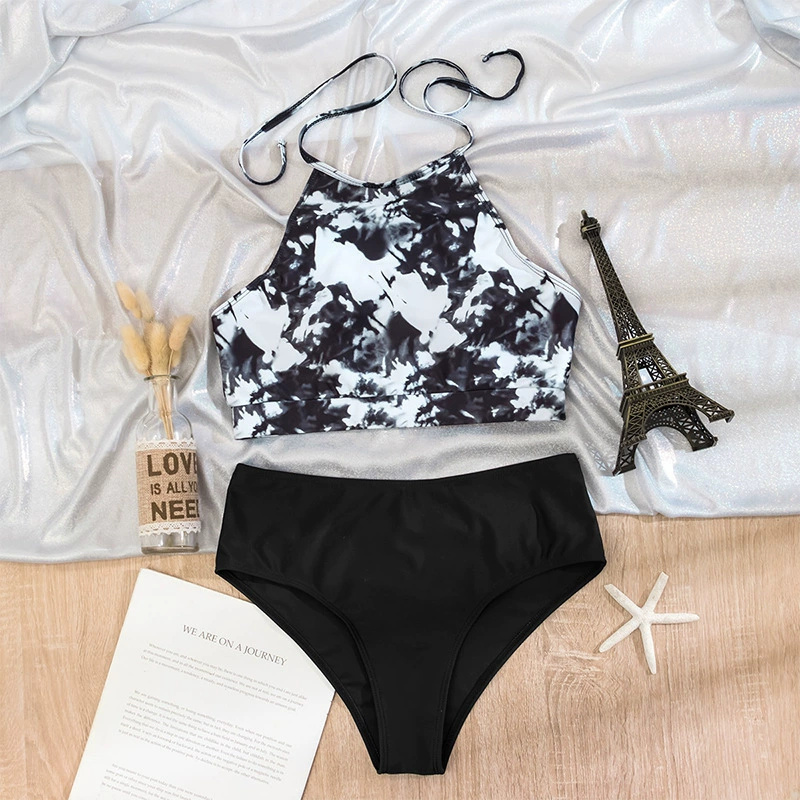 Halter Neck High-Waist Bikini Set view 3
