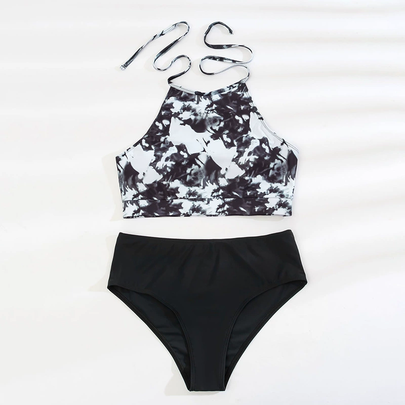 Halter Neck High-Waist Bikini Set view 5