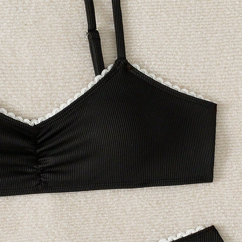 Two-Piece Bikini Set with Adjustable Straps and High-Cut Bottoms view 4