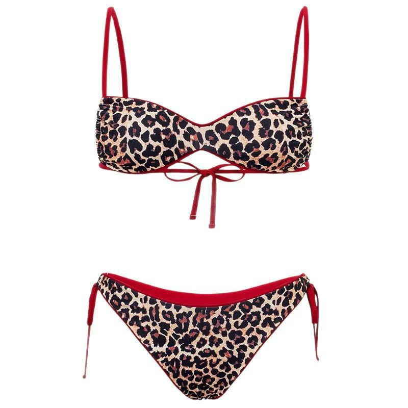 Bandeau Bikini Set with Adjustable Straps and Side Tie Bottoms view 5