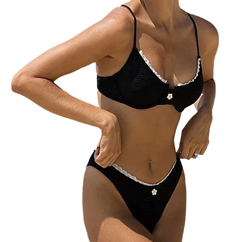 Ruffled Triangle Bikini Set view 5