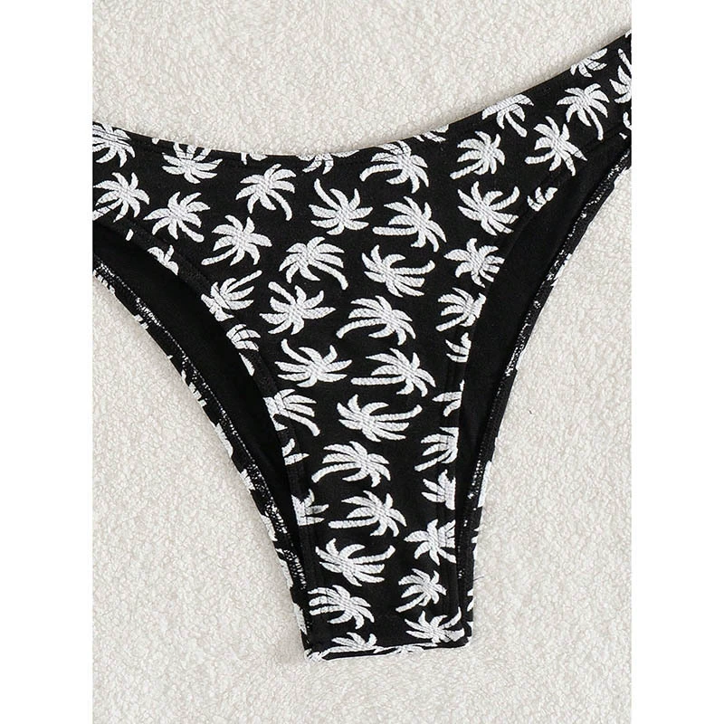Two-Piece Triangle Bikini Set with High-Cut Bottoms view 4