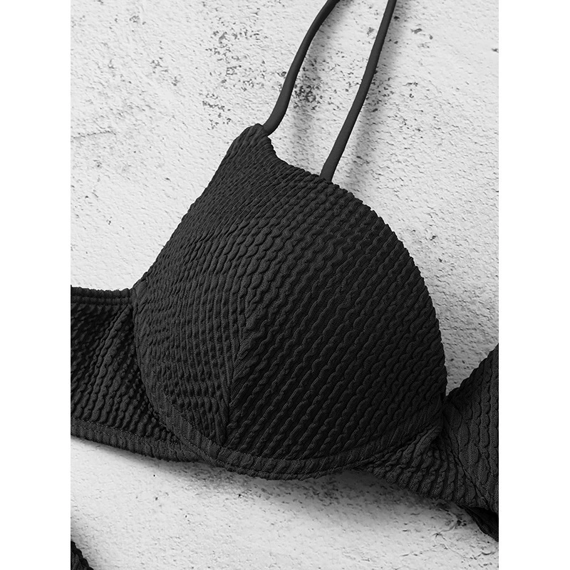 Two-Piece Bikini Set with Molded Cups and High-Cut Bottoms view 3
