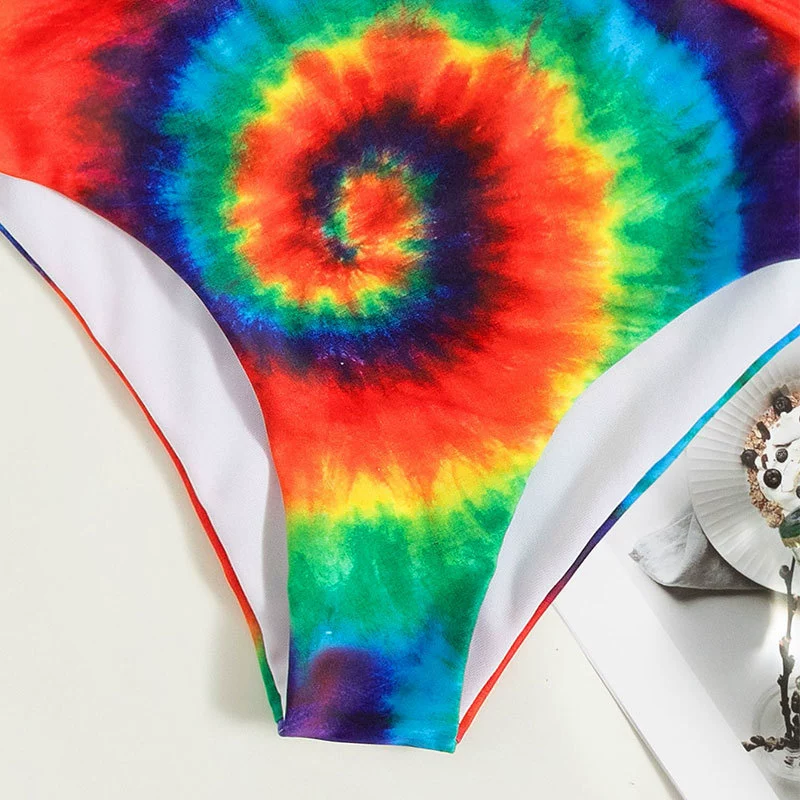 Two-Piece Bikini Set with Scoop Neck Top and High-Waist Bottom view 3