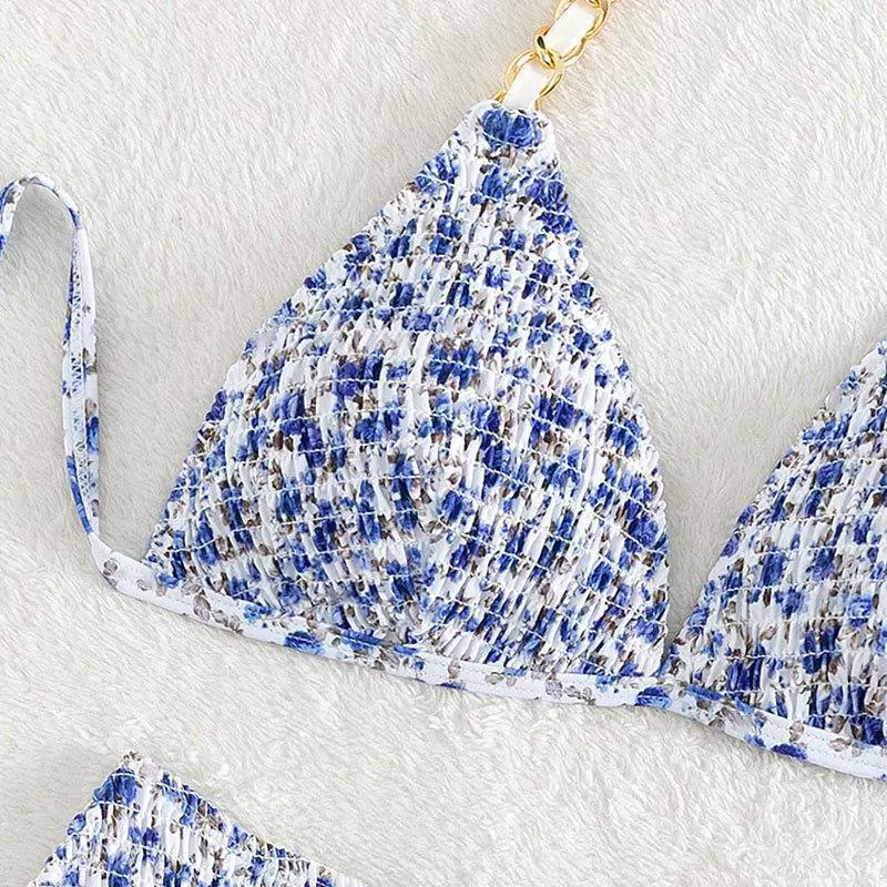 Women's Chain Detail Halter Bikini Set view 4