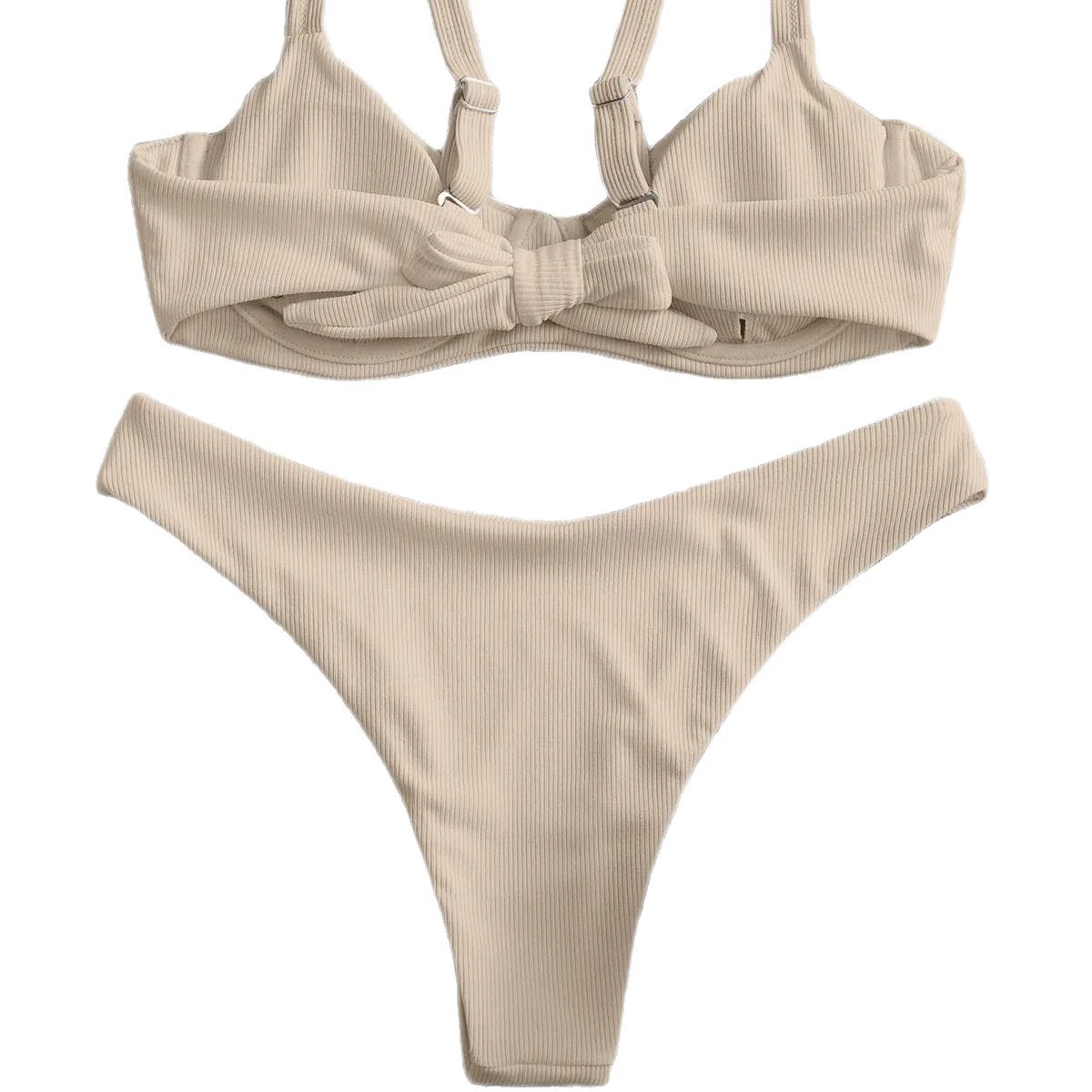 Two-Piece Underwire Bikini Set with High-Cut Bottom view 5