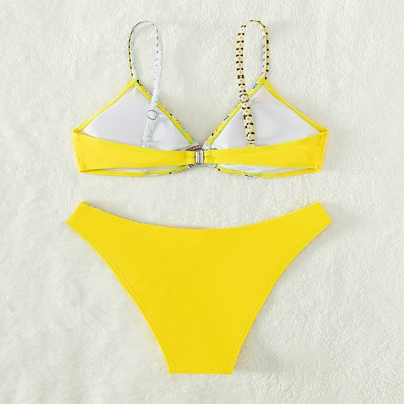 Two-Piece Bikini Set with Ring Front and High-Cut Bottom view 3