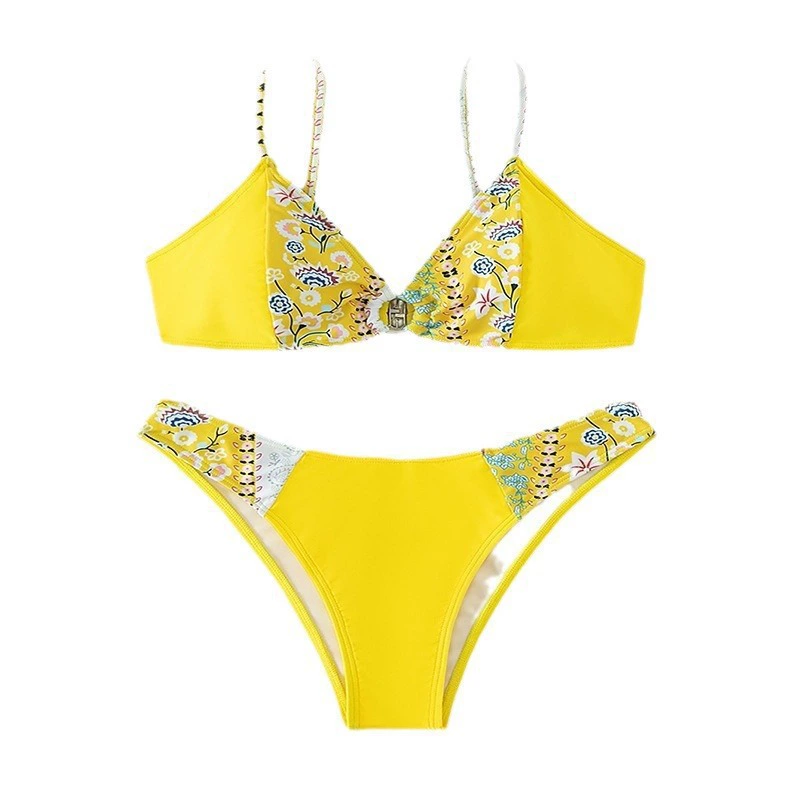 Two-Piece Bikini Set with Ring Front and High-Cut Bottom view 5