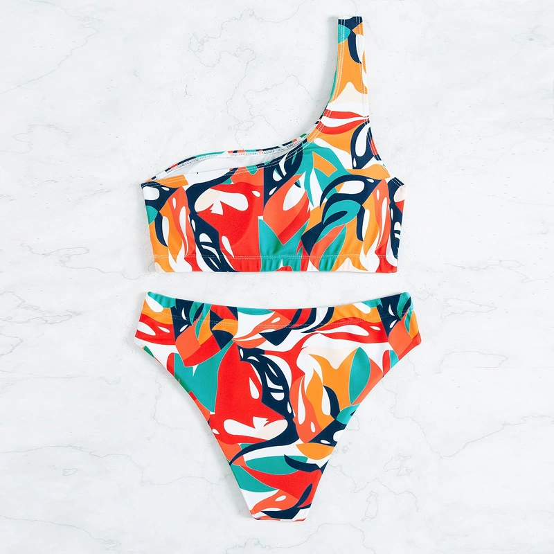 One-Shoulder High-Waist Bikini Set view 3