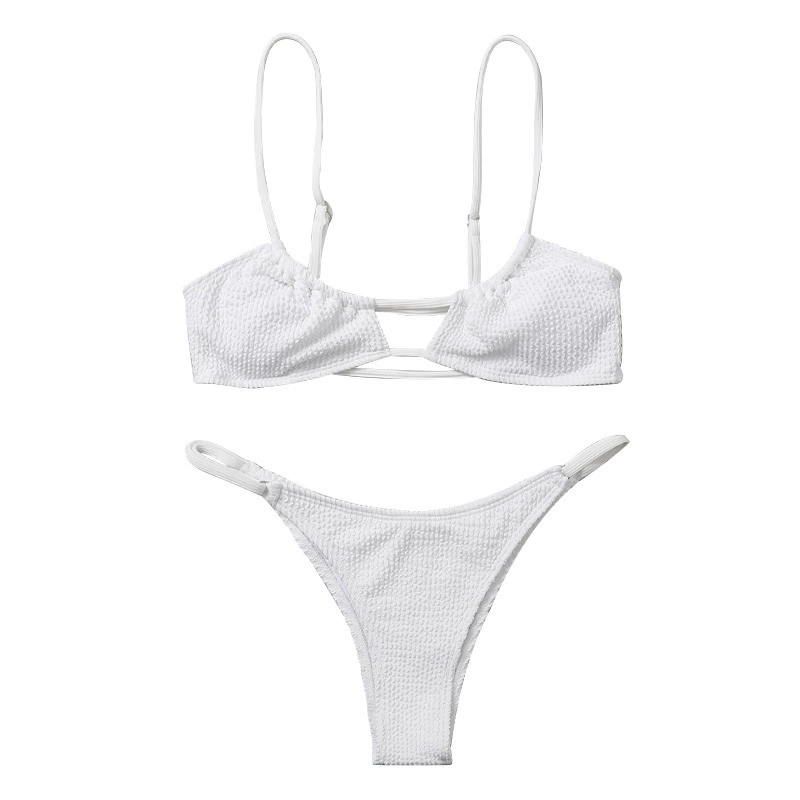 Two-Piece Bikini Set with Cutout Top and High-Cut Bottom view 5