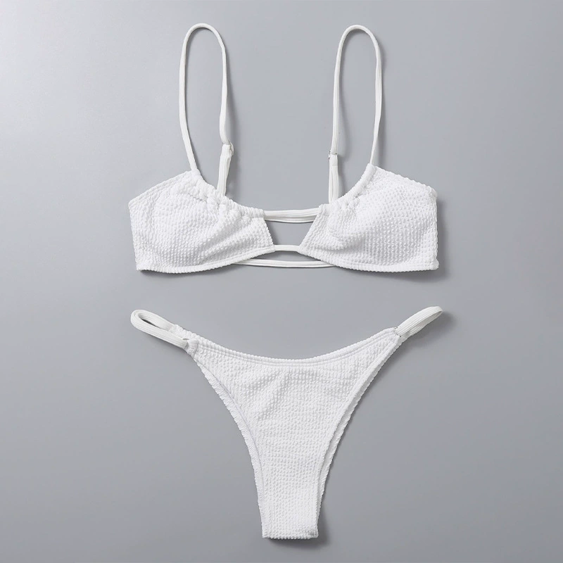 Two-Piece Bikini Set with Cutout Top and High-Cut Bottom view 6