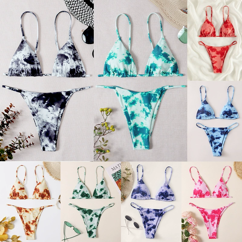 Triangle Halter Bikini Two-Piece Swimsuit Set
