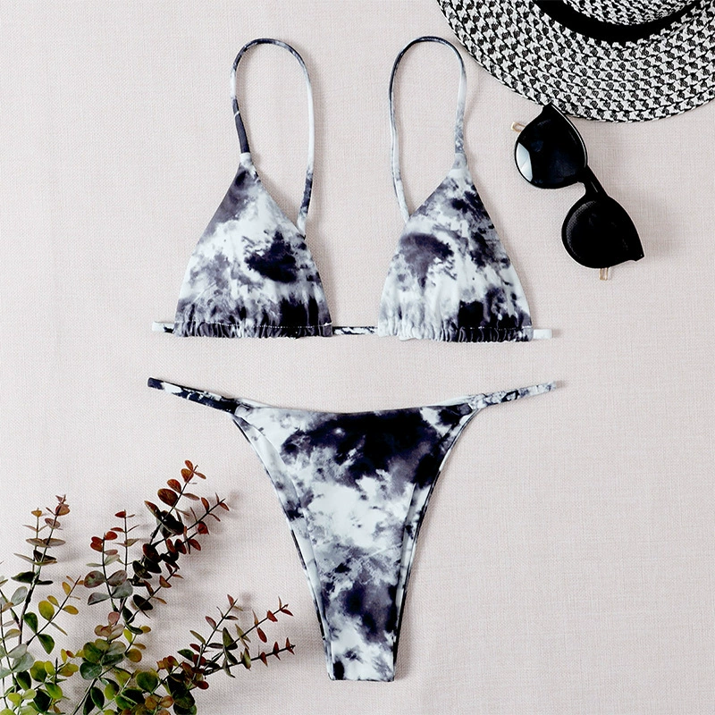 Triangle Halter Bikini Two-Piece Swimsuit Set