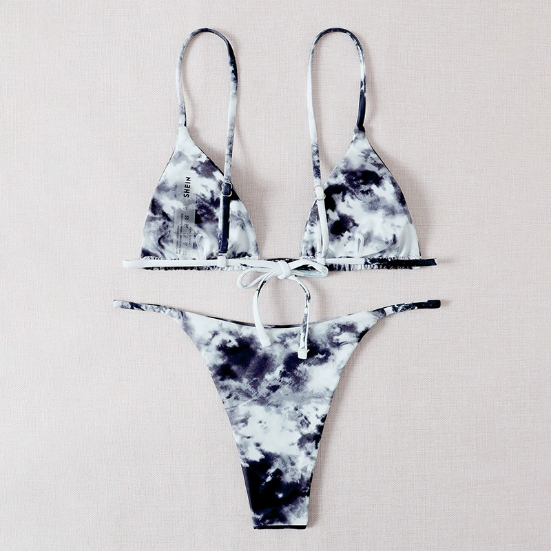 Triangle Halter Bikini Two-Piece Swimsuit Set view 5