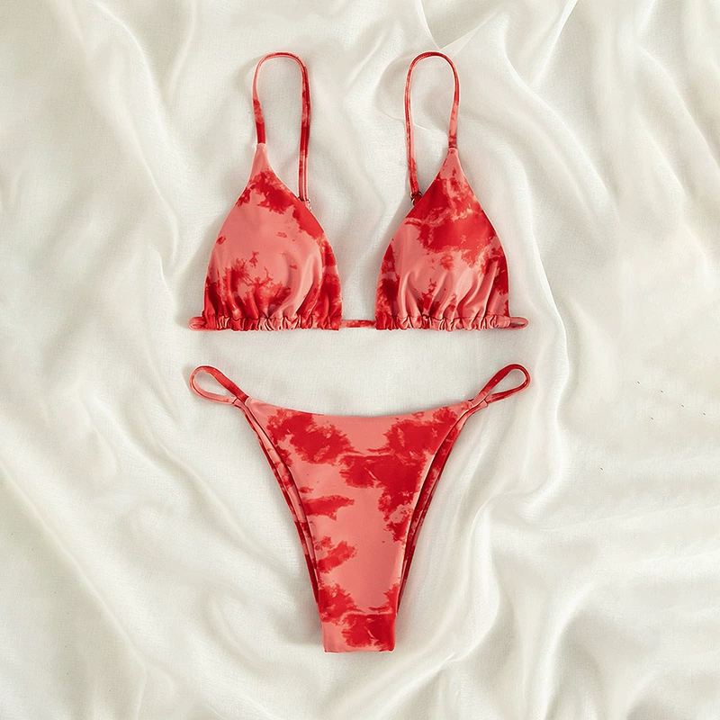 Triangle Halter Bikini Two-Piece Swimsuit Set view 6