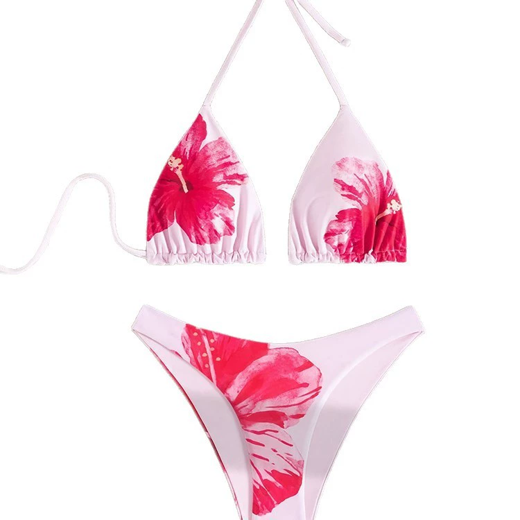 Halter Triangle String Bikini Set view 5