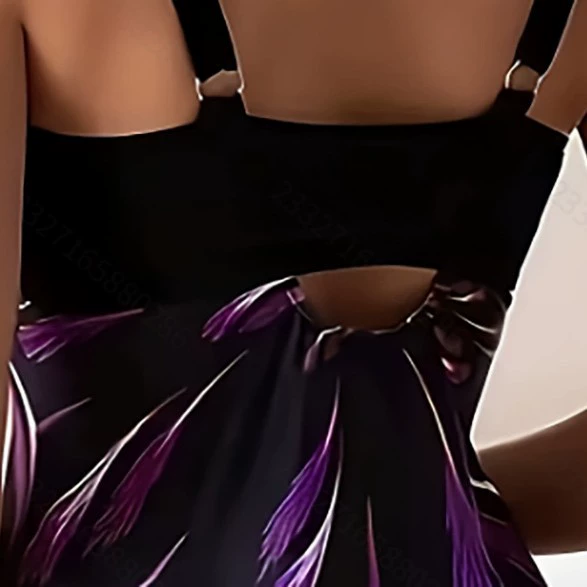 Skirted Two-Piece Swimsuit with Adjustable Straps view 4