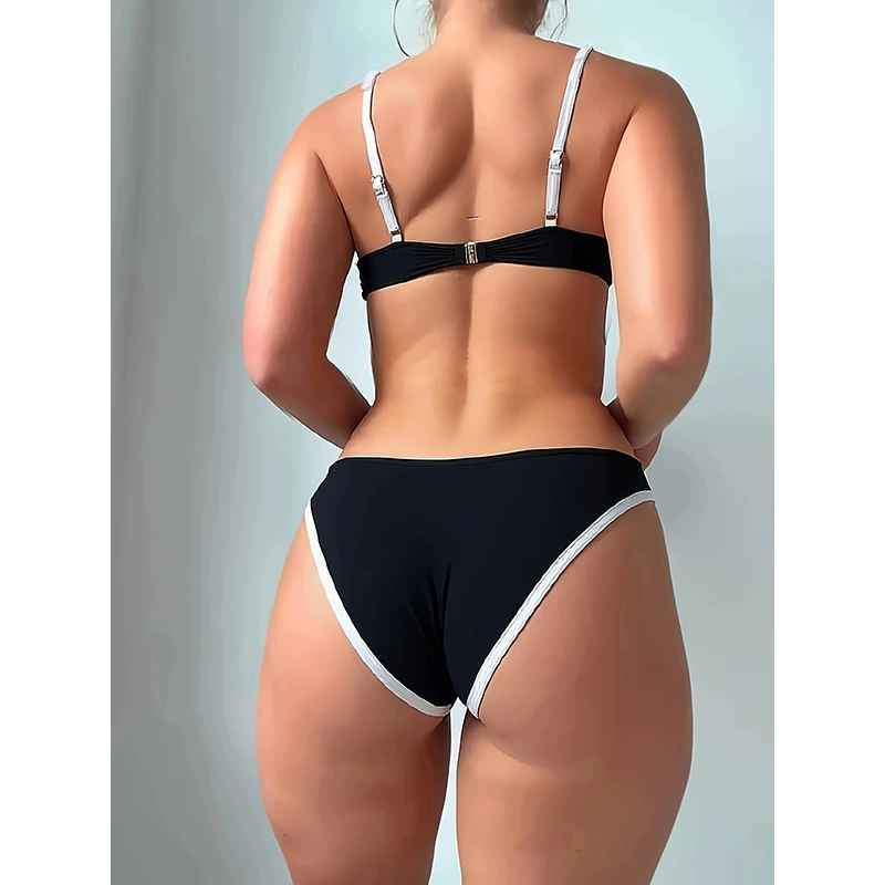 Two-Piece Underwire Bikini Set with High-Cut Briefs view 4