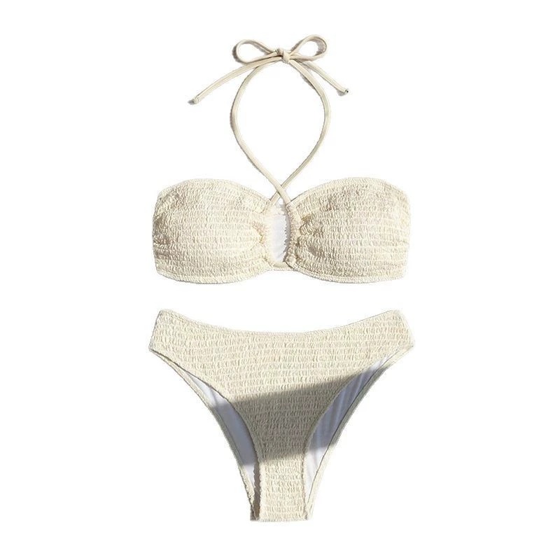 Cross Front Halter Bikini Set with Triangle Bottoms view 5